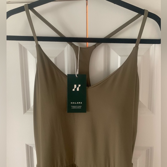 Halara slit front dress in olive *New with tags!* - Picture 3 of 5